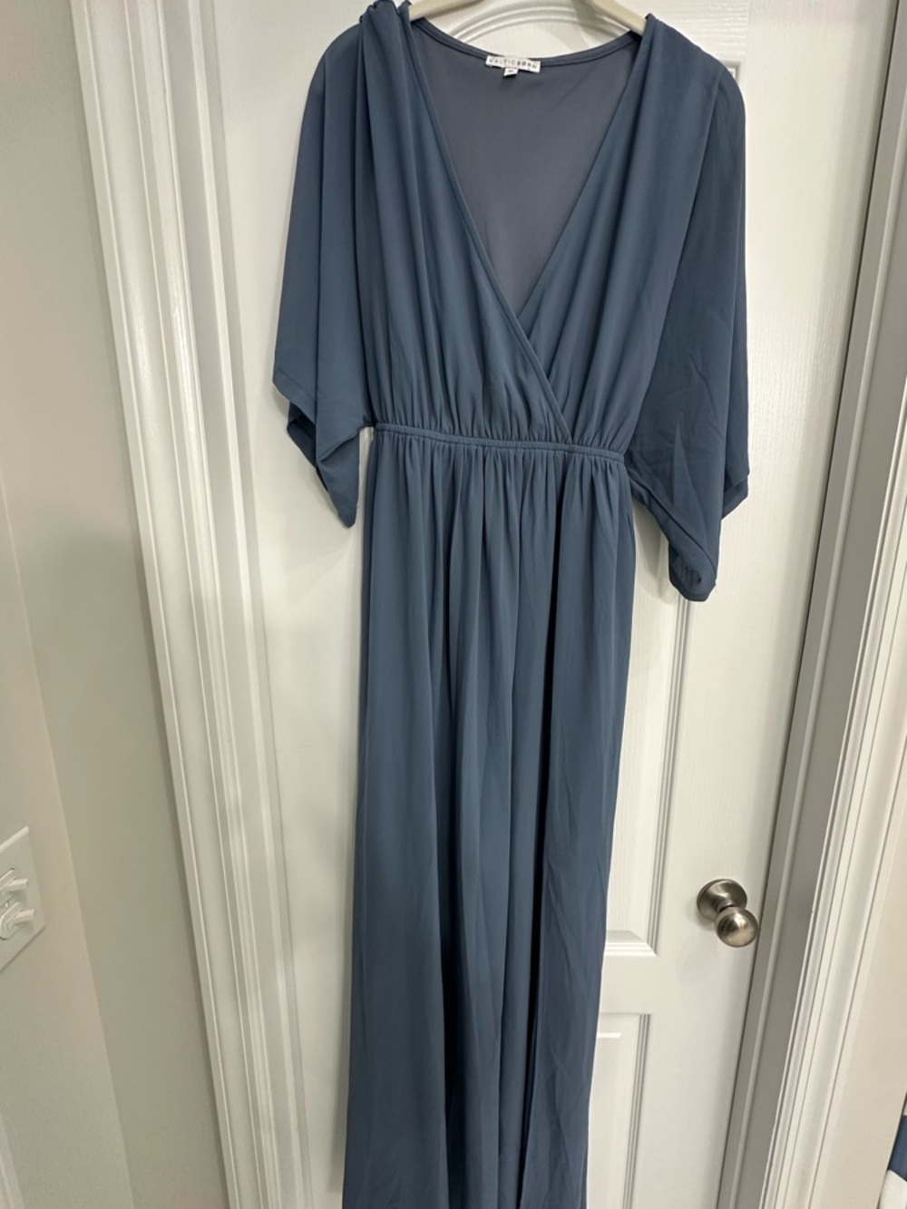 Baltic Born Dusty Blue Wrap Maxi Dress